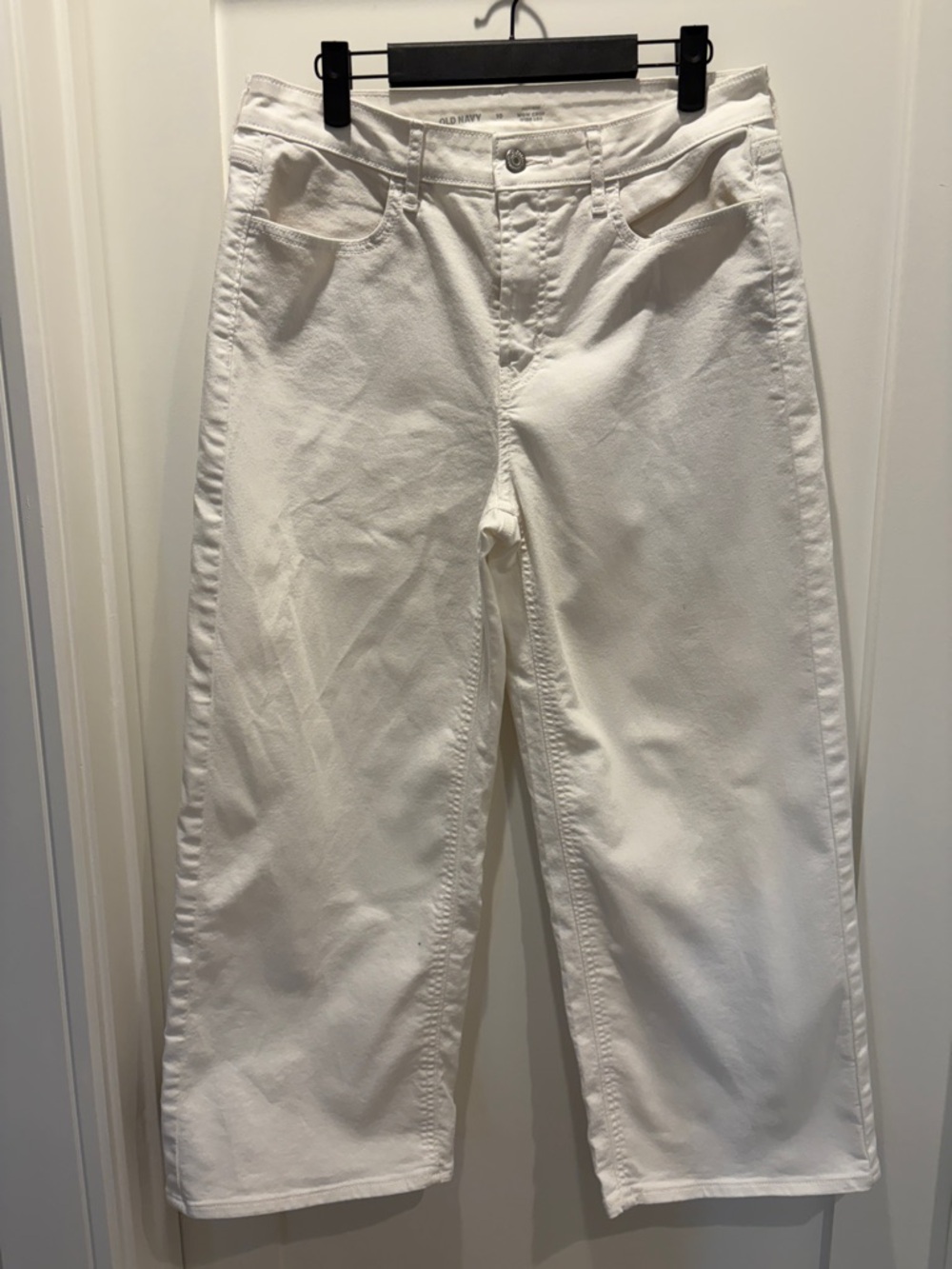Old Navy White WOW Cropped Wide-Leg Jeans